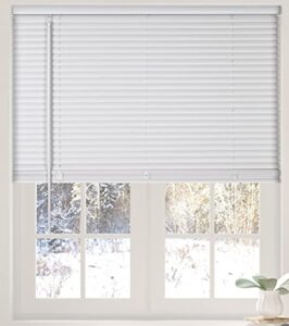 calyx interiors 1” cordless vinyl mini blinds, white, 22.5" w x 36" h, 04mv2224360