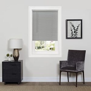 cordless room darkening mini blind - 35 inch width, 64 inch length, 1" slat size - gray - cordless gii deluxe sundown horizontal windows blinds for interior by achim home decor