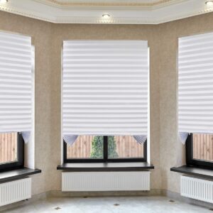 Mirrotek Pleated Window Paper Shades Light Filtering Blinds White 36" x 69" (Pack of 6 Temporary Blinds),MT1050