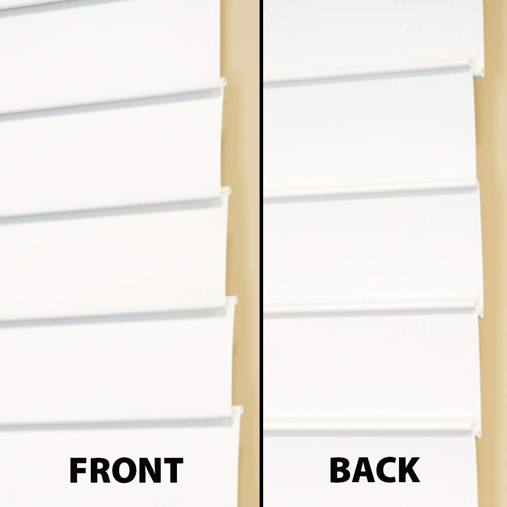 2-inch Flat Slat Faux Wood Cordless Room Darkening Blind for Windows - Starting at $18.97 - (Over 1,000 Custom Sizes), White - 18" W x 48" H