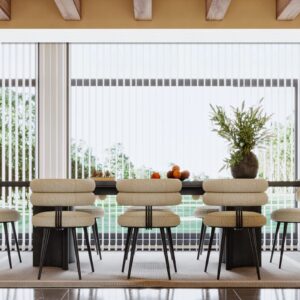 Cordless Vertical Blinds Window Blind, White Blackout Fabric Vertical Blind, Energy Saving UV Protection Noise Reduce Vertical Blinds for Sliding Glass Doors, Patio Doors