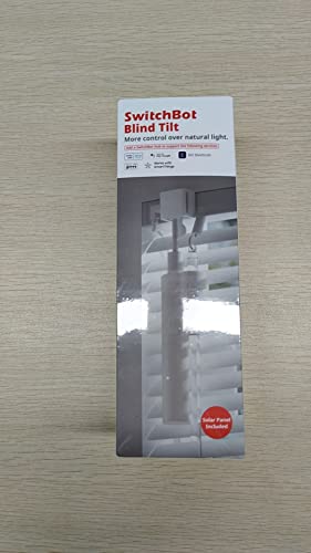 SwitchBot Blind Tilt Motorized Blinds - Smart Electric Blinds with Bluetooth Remote Control, Solar Powered, Light Sensing Control, Add Hub to Make it Compatible with Alexa & Google Home