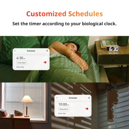 SwitchBot Blind Tilt Motorized Blinds - Smart Electric Blinds with Bluetooth Remote Control, Solar Powered, Light Sensing Control, Add Hub to Make it Compatible with Alexa & Google Home