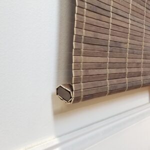 Radiance Cordless Bamboo Roman Shades for Windows - Flatstick Bamboo Blinds for Semi-Private Light Control - Easy to Lift & Fold Up Window Shades - Driftwood - 46 in. W x 64 in. L - (2216618E)