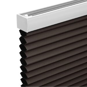 changshade cordless blackout cellular shade, honeycomb shade with the diameter of 1.5 inch honeycombs, room darkening pleated window shade for bedroom, children room, 24 inches wide, taupe cel24tp64c