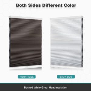 Changshade Cordless Blackout Cellular Shade, Honeycomb Shade with The Diameter of 1.5 inch Honeycombs, Room Darkening Pleated Window Shade for Bedroom, Children Room, 24 inches Wide, Taupe CEL24TP64C