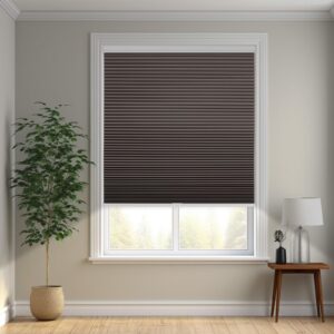 Changshade Cordless Blackout Cellular Shade, Honeycomb Shade with The Diameter of 1.5 inch Honeycombs, Room Darkening Pleated Window Shade for Bedroom, Children Room, 24 inches Wide, Taupe CEL24TP64C