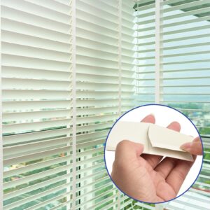 8 Pcs Horizontal Blind Repair Tabs Mini Blind Slat Repair Kit Horizontal Blinds Replacement Slats White Blind Fixers for Horizontal Blinds (1" W x 3" L)