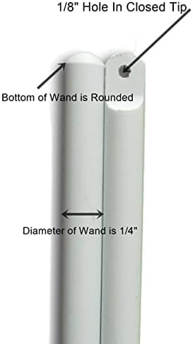 GMA Group New White Blind Wand/Rod - High Strength (30" Long - 2 Piece Pack)