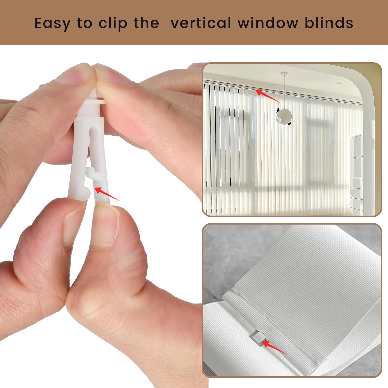 20 Pieces Vertical Blind Repair Carrier with Stem White Plastic Vertical Blind Repair Replacement Parts Vertical Blinds Curtain Accessories