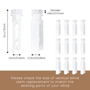 20 Pieces Vertical Blind Repair Carrier with Stem White Plastic Vertical Blind Repair Replacement Parts Vertical Blinds Curtain Accessories