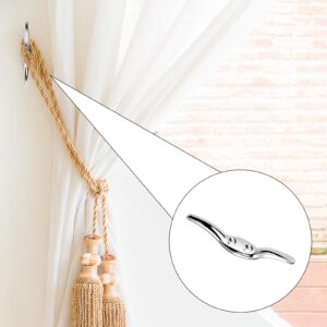 4 Pcs Hook for Blinds Cord,Zinc Alloy Blind Cord Holder with Screws Blind Cord Safety Rope Cleat Window Rope Cleat Hook Blind Accessories Hooks for Home Office Window Blinds Curtains Sun Shades Ropes