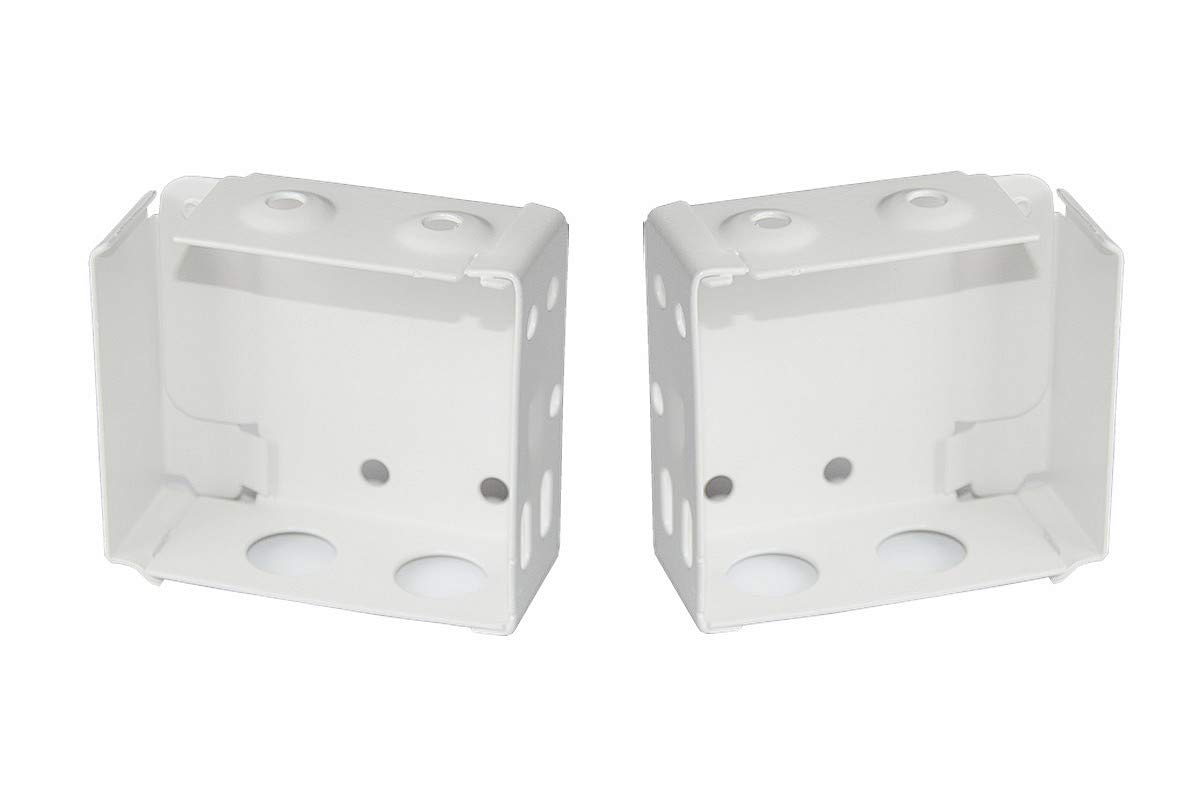 Cutelec 2pcs Box Mounting Bracket for High Profile Blinds 2inch White Color Window Blinds Headrail Holder Bracket