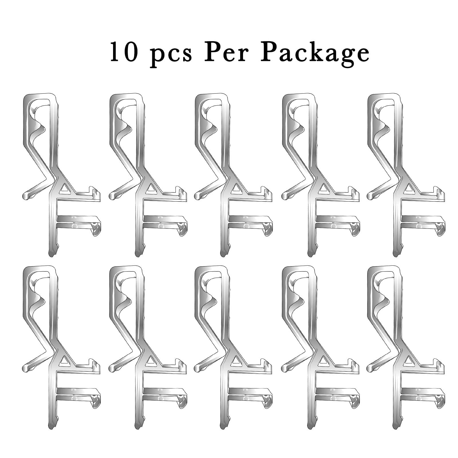 10 PCS 1-7/8 Inches Plastic Valance Clips for Blinds, Blind Clips for Valance Replacement Clips, Window Blind Clips, Wood Blind Valance Clips, Blind Channel Cover Clips