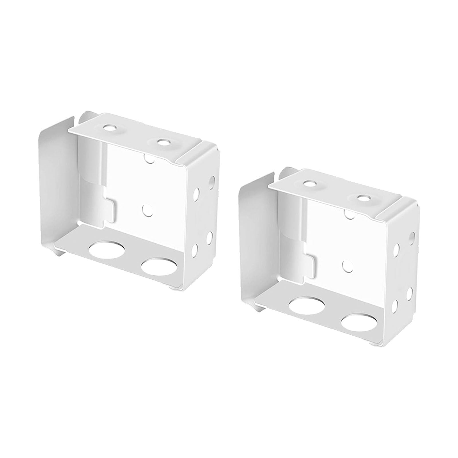 2Pcs Blind Brackets, Box Mounting Brackets for Mini Blinds 2.5 Inch, Window Low Profile Mini Blind Mounting Brackets Holder Window Blinds Headrail Brackets for Window Blinds , White