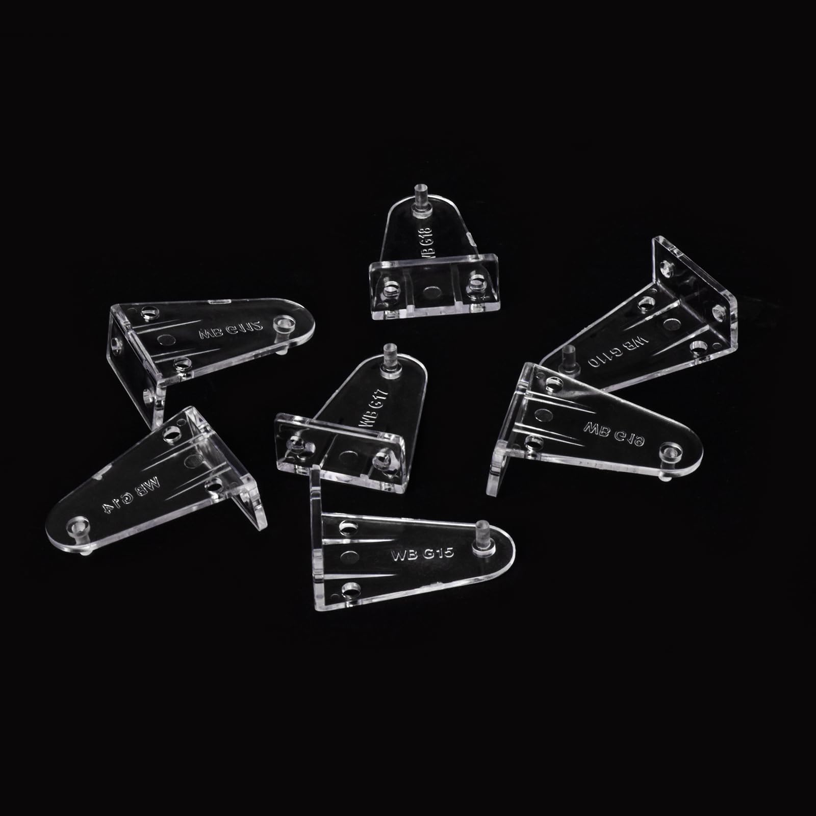 12 Pieces Blind Hold Down Brackets 2 Inch Clear Plastic Blinds Hooks Bottom Rail Hold Clips Replacement for Horizontal Blinds