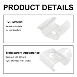 LifCratms 4Pcs Clear Blind Cordless Handles, Transparent Plastic Bottom Rail Roller Shades Handle Mini Cordless Blind Handles Lifting Clamp Pull for Cordless Blinds Bottom Rail