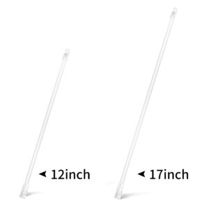 AOOCEEPAW 17 Inches 2 Pieces Blind Wand, Vertical Blinds Replacement Parts, Tilt Wand Replacement, Clear Blind Rod with Hook and Grip, Plastic Blind Opener, Long Window Blind Stick Tilt Rod