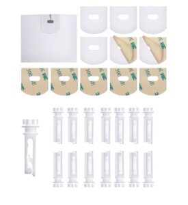40 sets of clear vertical blind repair tabs blind fixers vertical blind slat replacement (80 pcs) with 15 pcs white vertical blind stem parts for carrier clips replacement vertical blind repair kit