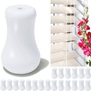 20pcs white plastic cord tassel, blind pull cord knobs, window blind cord pulls drops pull end for blinds or shades