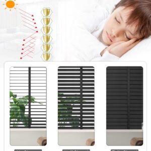 Wooden Blinds for Windows, 5cm Slats Wood Window Blinds & Shades, Blackout Blinds Venetian Blindsfor Interior Windows, Filtered Light Horizontal Blinds Privacy Curtains