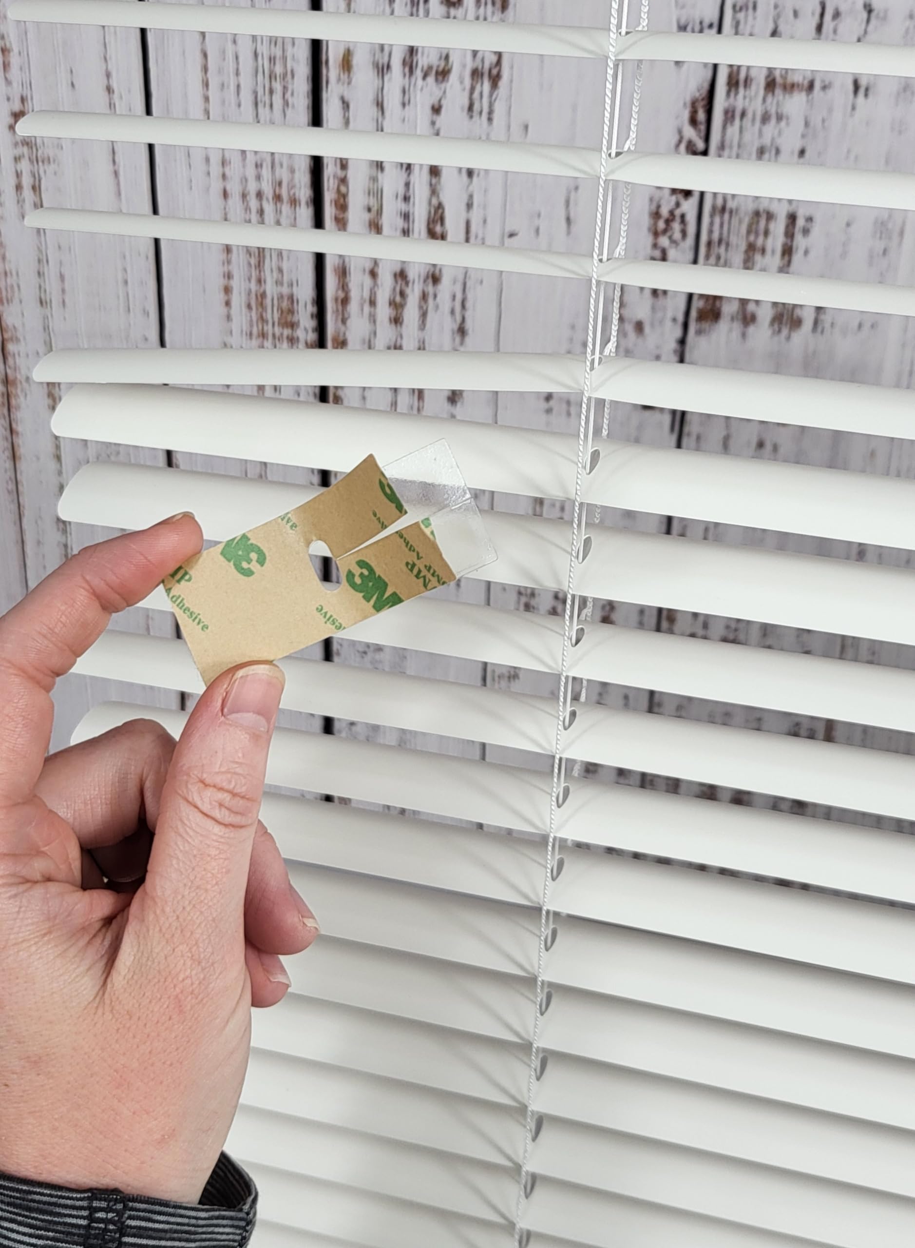 BlindDIY™ Clear Mini Blind Slat Repair Kit-Clear Blind Repair Tabs with String Holes- Clear Blind Fixers-Horizontal Blinds Replacement Slats