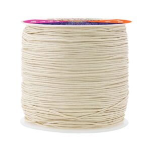 mandala crafts strings lift cords - roman shades cord egg shell 1mm nylon cord - 109 yds braided nylon string