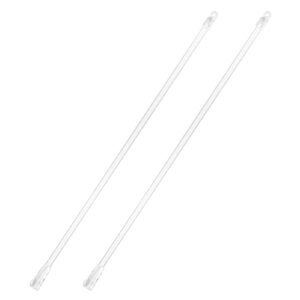 2pcs blind wand vertical blinds replacement parts blind rod with hooks, clear acrylic blind tilt wand replacement blind opener long window blind stick tilt rod(17inch)