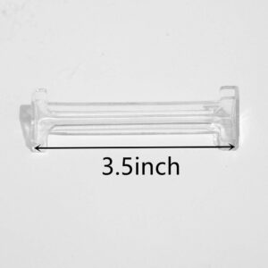 Cutelec Vertical Blind Valance Corners 4 Pack 3.5inch Clear Plastic for L Sharp Dust Cover,Blinds Parts,Accessory,Components