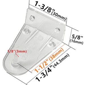 Cutelec 4pcs Hold Down Brackets Clear Color Bottom Rail Hold Clips for 2inch High Profile Blinds