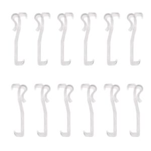 12pcs 2.5 inch valance clips window blind clips clear plastic valance retainer clips hidden valance clips for horizontal blind valance