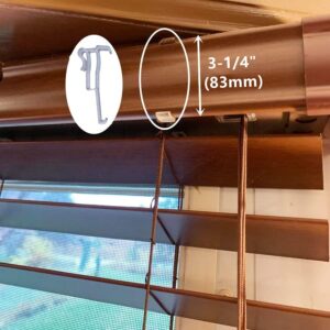 6pcs 3-1/4" Valance Clips Clear Plastic Hidden Retainer Holder for Window Blind Valance,Horizontal Faux & Wood Blinds Cover Hold Clip