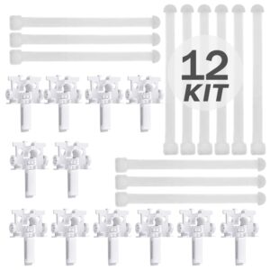 smatagee 12pcs broken missing vertical blinds repair kit,vertical blind repair carrier repair bracket blinds replacement parts, white