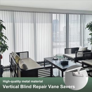 Vertical Blind Repair Vane Savers, Electroplated Vertical Blinds Repair Kit, Vertical Blind Repair Clips, Metal Vertical Blind Repair Tabs for Vertical Blinds Replacement Slats (20 PCS)