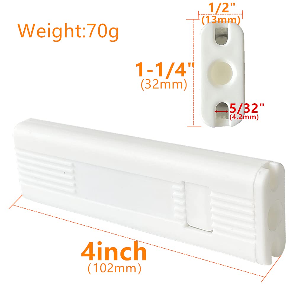 Cutelec Cord Weight Spare 2pcs for Vertical Blind, Roller Blinds Window Shutter White Plastic Safety Handle Tensioner Device Blinds Accessories