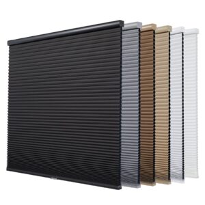 persilux cordless blackout honeycomb window shades, room darkening blinds for home - 23"w x 48"h, easy install