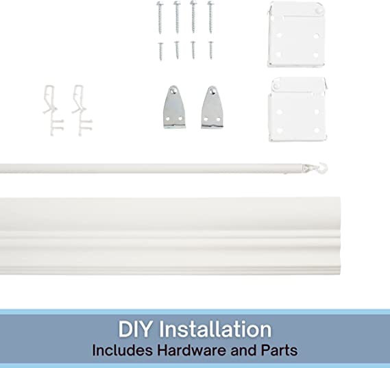 LOTUS & WINDOWARE Cordless 2" Faux Wood Blind 31" Wide x 72" Long, Soft White, Smooth (FCX3172WH) - 31 x 72,Soft White