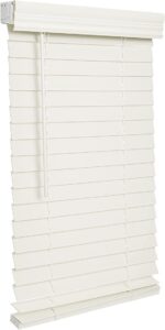 lotus & windoware cordless 2" faux wood blind 31" wide x 72" long, soft white, smooth (fcx3172wh) - 31 x 72,soft white