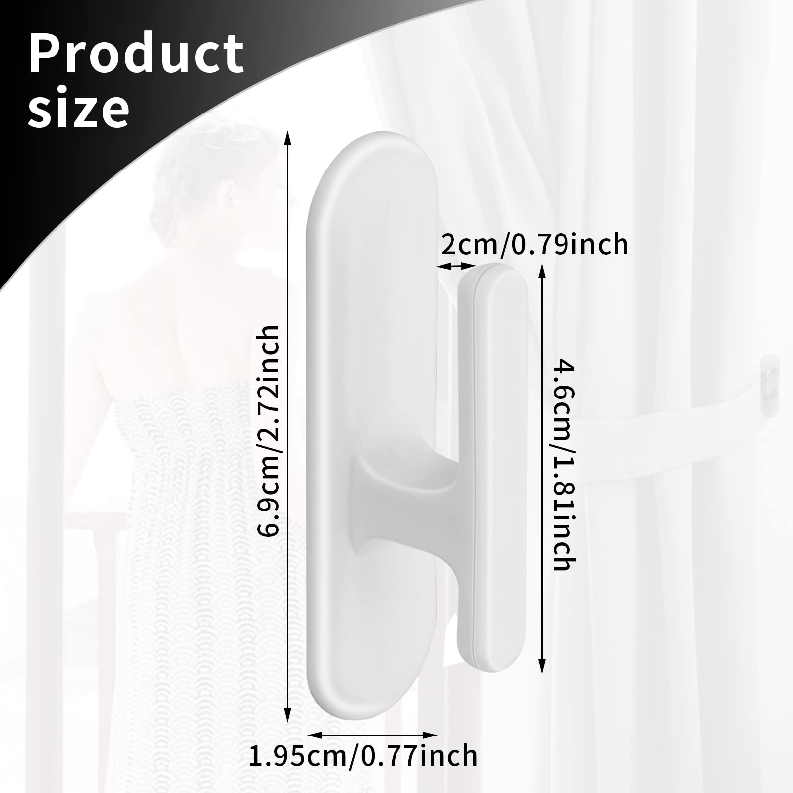 Grevosea 8 Pieces Blind Cord Winding Safety Blind Cord Hooks Blind Cord Holder Adhesive Wall Hook Wrap Cleats Baby Proofing for Home Office Window Blinds Curtains Sun Shades Ropes White