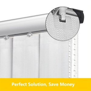 Alamic Vertical Blind Repair Tabs 120 Pieces Vertical Blind Repair Parts Vertical Blinds Replacement Parts Instead of Buying Vertical Blinds Replacement Slats - 60 Sets