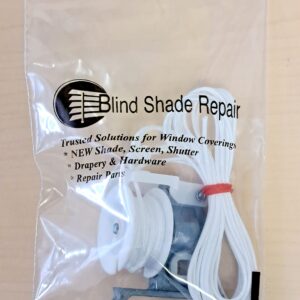 Cord Titler for Horizontal Blinds (Square HP White & Silver, Pack of 1)