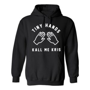 wawni kallmekris merch tiny hands hoodie sweatshirt unisex black (black, xl)