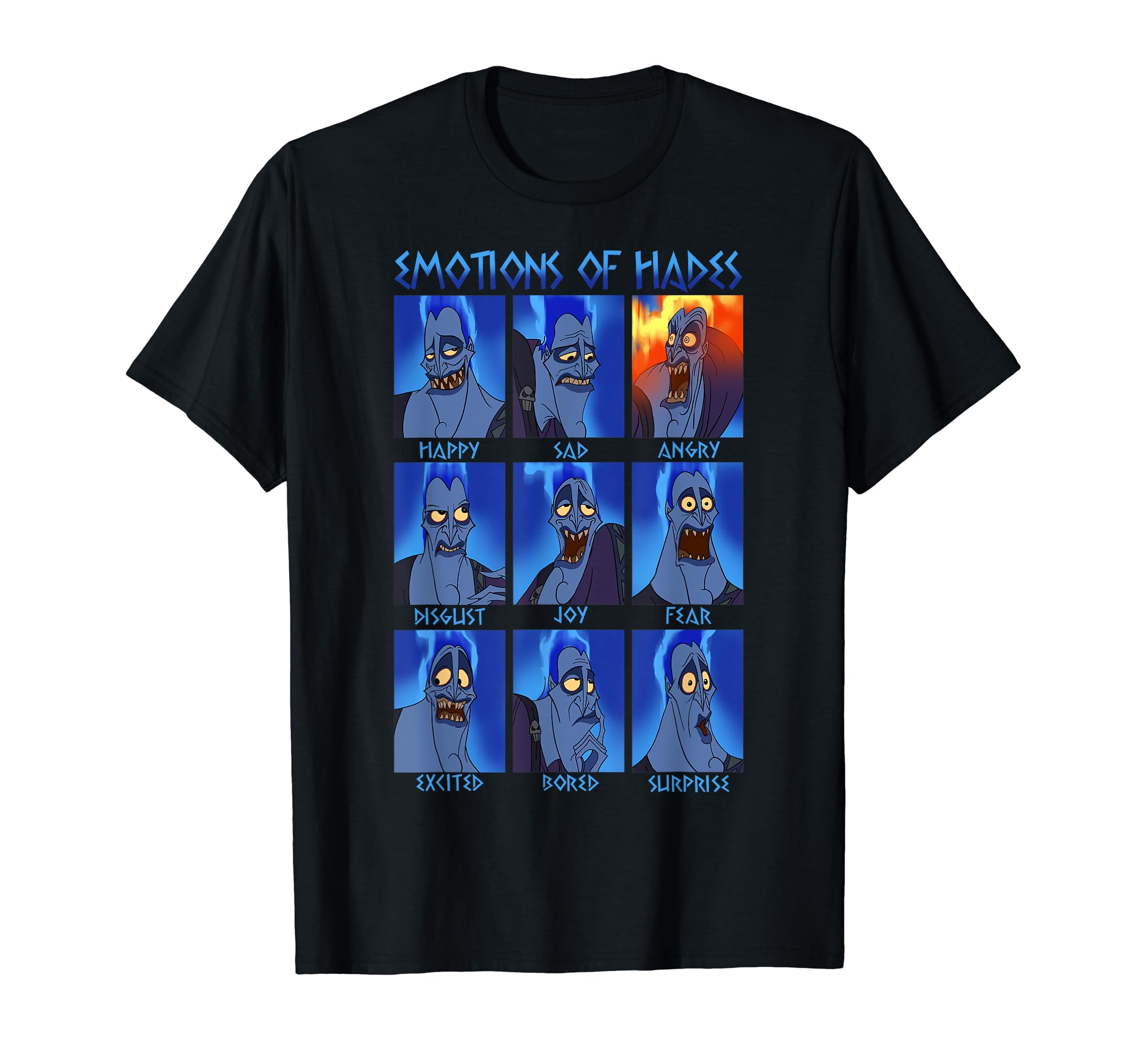 Disney Hercules Hades Emotions Graphic T-Shirt T-Shirt