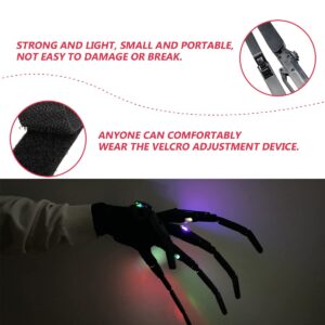 Articulated Finger Extensions, Halloween Articulated Fingers, 3D Printed Flexible Finger Extensions Fits All Finger Sizes Articulated Fingers (Black glowing-Upgrade)