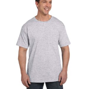 Hanes Beefy-T Adult Pocket T-Shirt Grey L