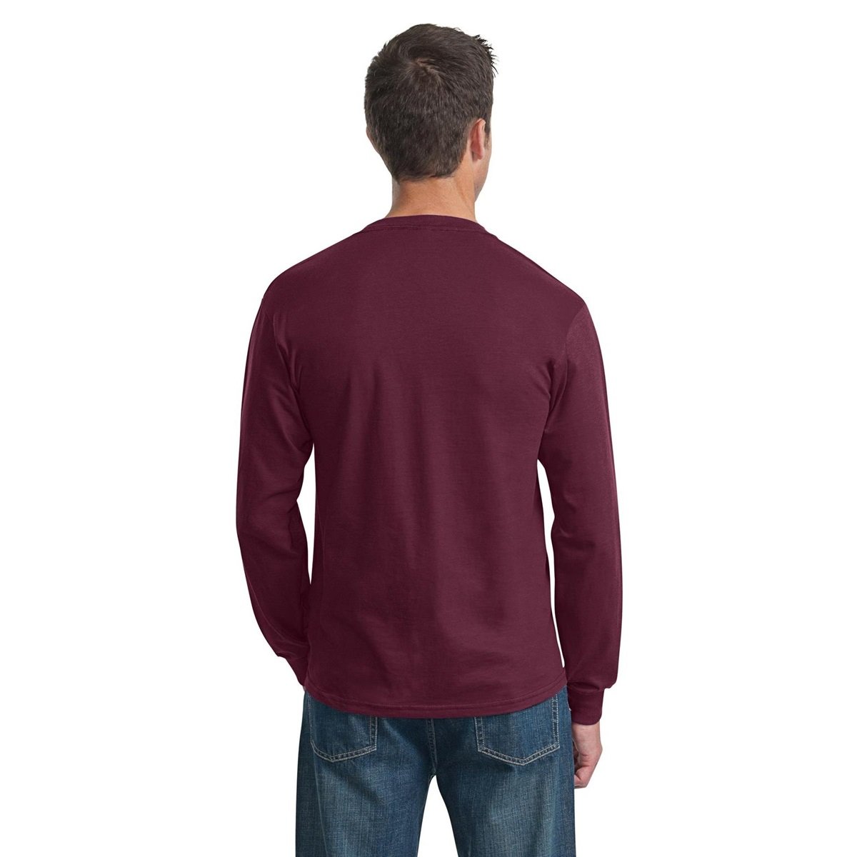 Fruit of the Loom Adult 5 oz. Long-Sleeve T-Shirt, Maroon, L