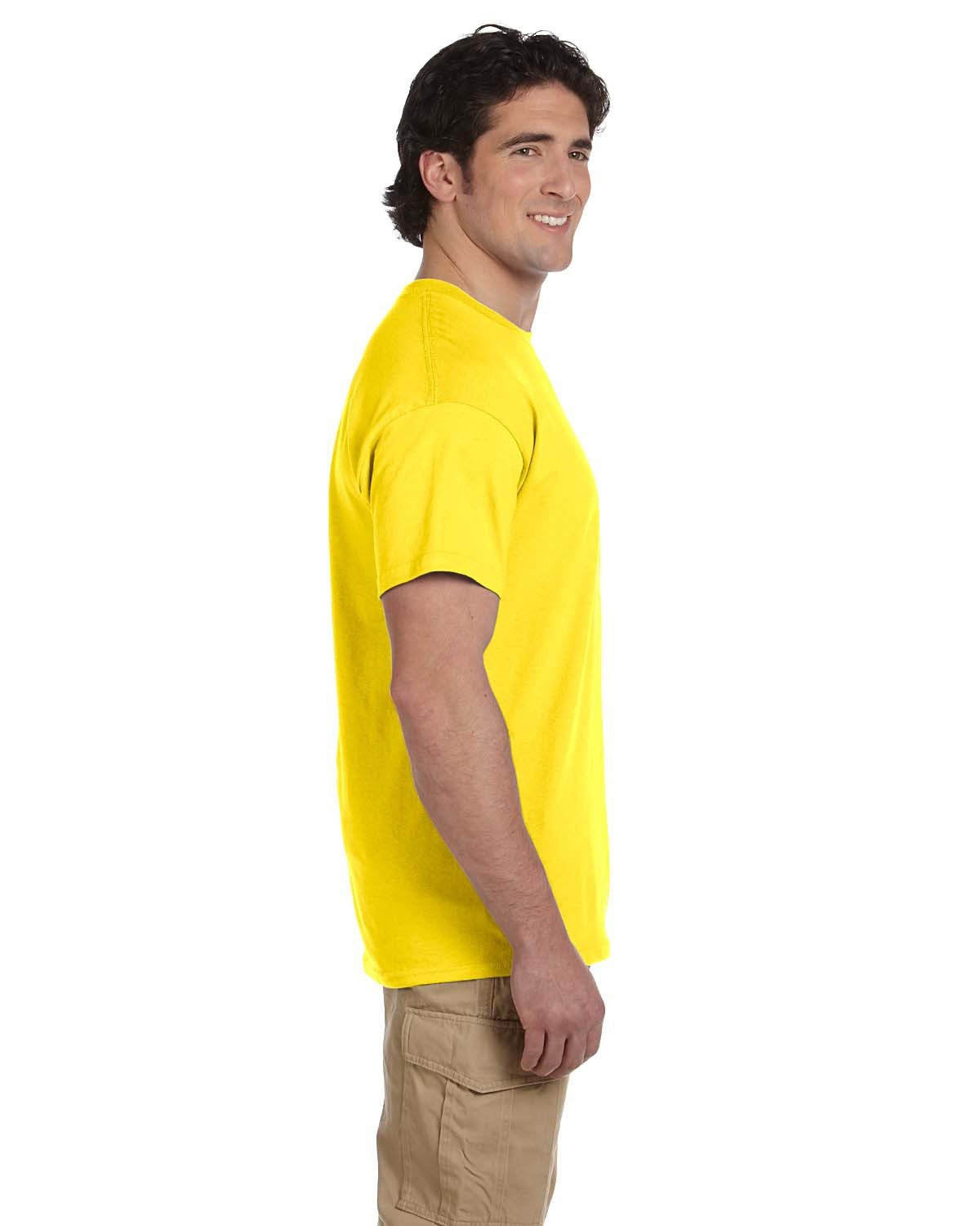 Fruit of the Loom 5 oz, 100% Heavy Cotton HD T-Shirt, Medium, Yellow