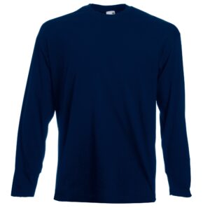 fruit of the loom adult 4.7 oz. sofspun® jersey long-sleeve t-shirt 2xl j navy