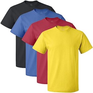 fruit of the loom men's crew t-shirt (pack of 4), x-large, assorted primary