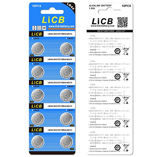 LiCB 20 Pack LR44 AG13 357 303 SR44 Battery 1.5V Button Coin Cell Batteries